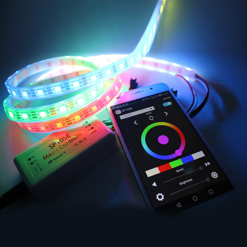 WS2811 DC5/12V Programmable LED Strip Lights, Addressable Digital Full Color Chasing Flexible LED Strips, Outdoor Waterproof, 60LEDs/m WS2811 DC5/12V Programmable LED Strip Lights, Addressable Digital Full Color Chasing Flexible LED Strips, Outdoor Waterproof, 60LEDs/m